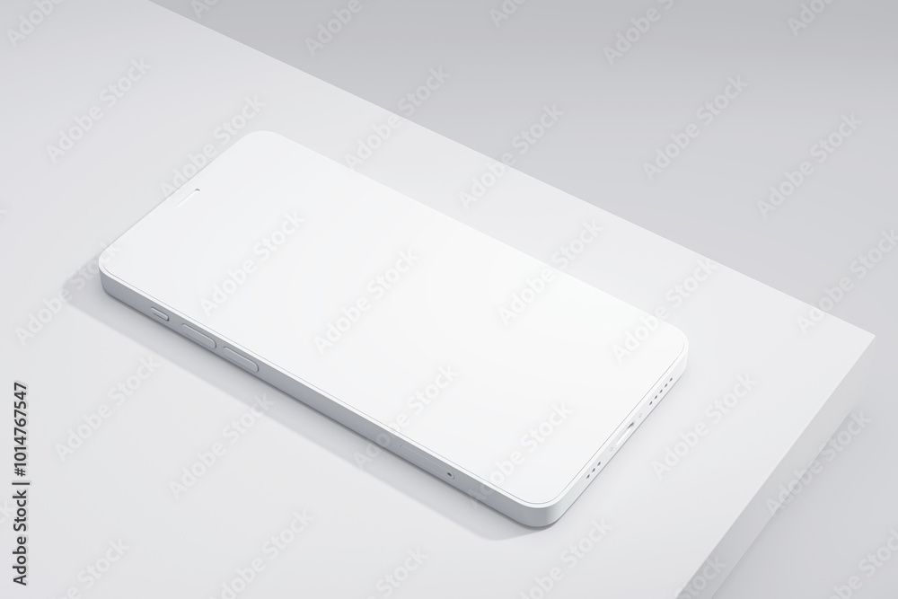 Poster smartphone mockup on a clean background for presentation design. 3d rendering