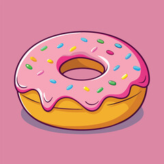 Donut food vector illustration.