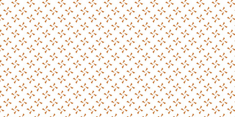 Golden vector seamless pattern with small diamond shapes, floral silhouettes. Simple texture.