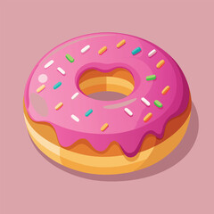 Donut food vector illustration.