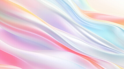 Fototapeta premium Flowing Soft Pastel Waves Abstract Background