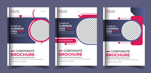 Brochure and book cover design annual report, poster, flyer in A4