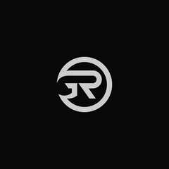 GR or RG letter logo design. Abstract outstanding professional business awesome artistic branding company different colors illustration.