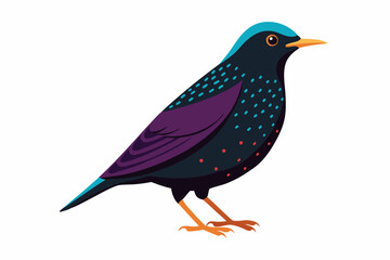 Obraz premium Simple starling creative vector illustration