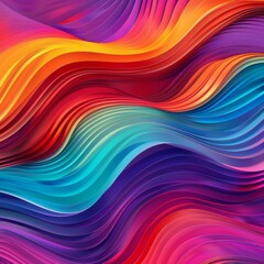 Obraz premium Vibrant Abstract Waves of Colorful Lines
