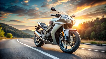 Obraz premium design of modern a motorbike on the road