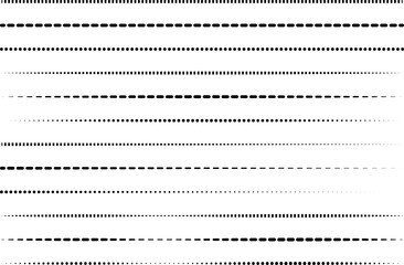 Sketch different dotted lines vector illustration. Dotted stroke line.