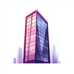 Elegant skyscraper view, sophisticated interior, sleek cityscape