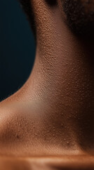 close up of a person neck