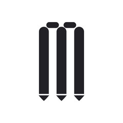 cricket stump bails icon vector eps