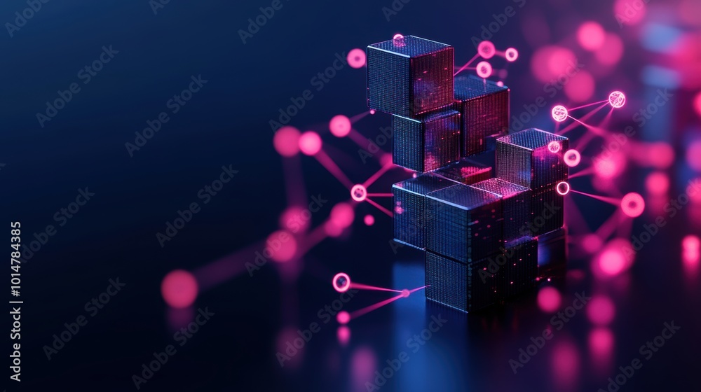 Wall mural a graphic representation of an iot network, with sensors, devices, and data streams connecting the p