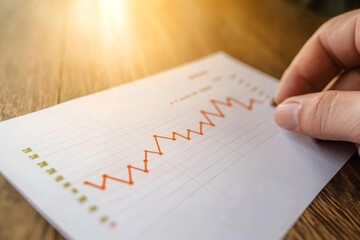 Hand Tracing an Ascending Line Graph on Paper