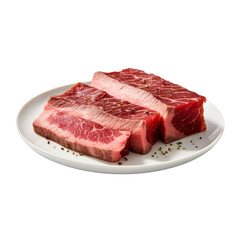 Obraz premium Fresh Cuts of Beef Ribs Ready for Cooking and Preparation.