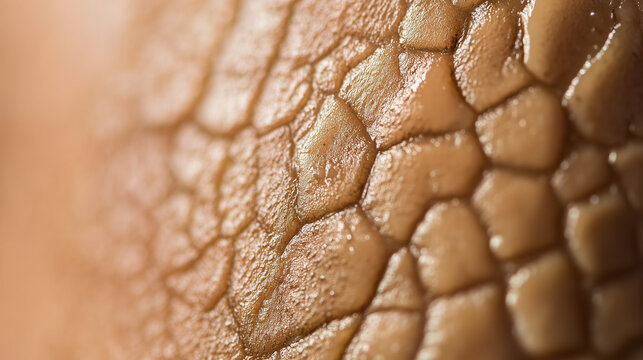 Detailed Close-Up of Ichthyosis Vulgaris Afflicting Arm with Prominent Thick Scales and Skin Abnormalities