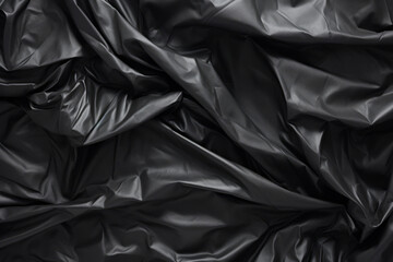 Obraz premium Processed collage of black cellophane garbage bag texture. Background for banner, backdrop