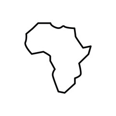 Africa map icon. Africa outline map. Simple icon design. Vector illustration