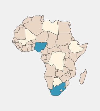 recommend clip art: Simple Africa map. Simple outline Africa map. Template for web design, infographic. Vector template.