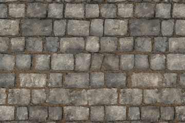 Processed collage of old street pavement surface texture. Background for banner, backdrop