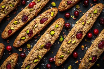 Freshly baked cookies with cranberries, perfect for snacking or as a gift