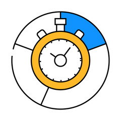 stop watch line icon vector. stop watch sign. isolated symbol illustration