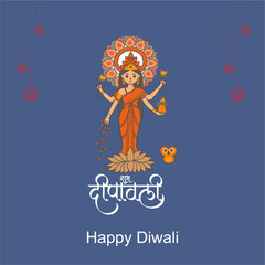 Happy Diwali with Diwali Diya, holiday Background, Diwali celebration greeting card. abstract vector illustration design