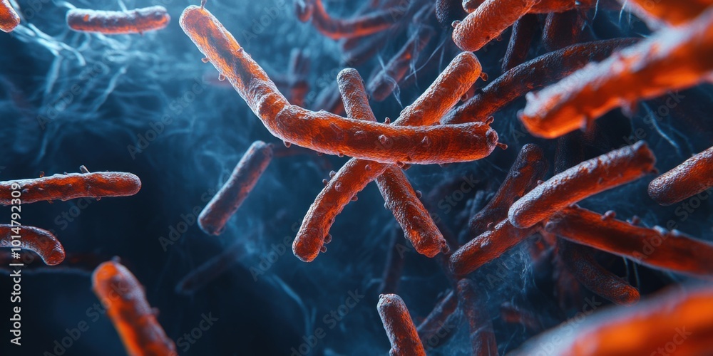 Aufkleber microscopic view of bacterial colony