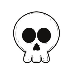 Doodle Halloween clip art back and while 