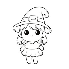 Doodle Halloween clip art back and while 