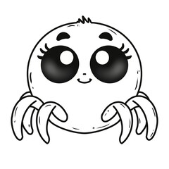 Doodle Halloween clip art back and while 