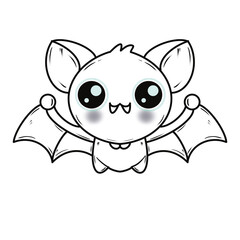 Doodle Halloween clip art back and while 