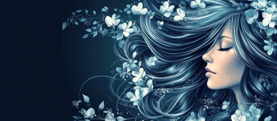 banner for beauty salon. women's beauty. spa salon. skin care cosmetics. hairdresser. self-care concept.