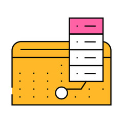 schedule for day line icon vector. schedule for day sign. isolated symbol illustration