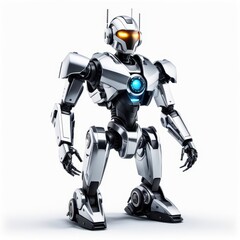 Fototapeta premium A futuristic humanoid robot with a sleek design and glowing features.