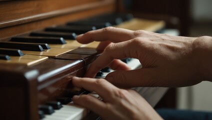 Fototapeta premium playing the piano