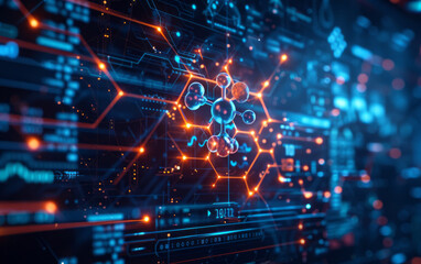A demonstration of structural relationships and interactions between molecules in the microcosmic world