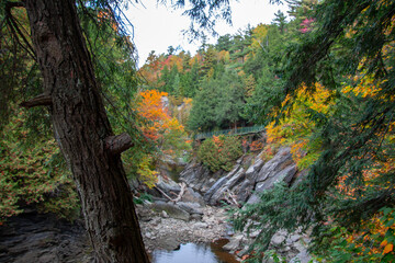 Magnificent autumn landscapes in the Canadian countryside in the province of Quebec