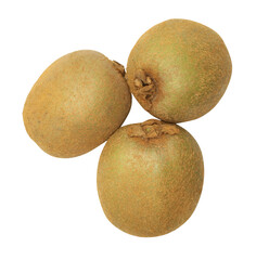 Whole kiwi. Juicy fresh fruit. Summer print. Isolated on transparent background. Top view