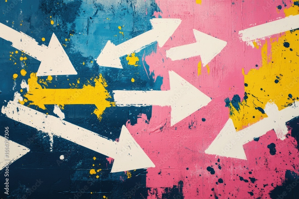 Poster Image of arrows pointing in various directions, suitable for illustrating confusion or uncertainty