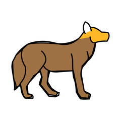 wolf animal line icon vector. wolf animal sign. isolated symbol illustration