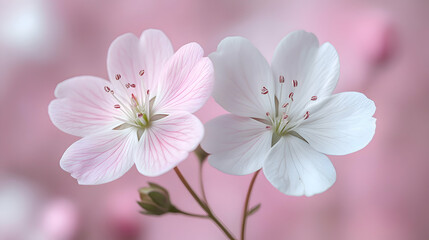 Fototapeta premium A close-up of a cuckoo flower bloom a soft, blurred background