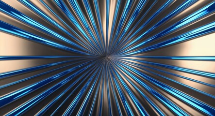Shiny blue lines forming a futuristic geometric abstract pattern