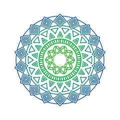 blue, green mandala vector design 