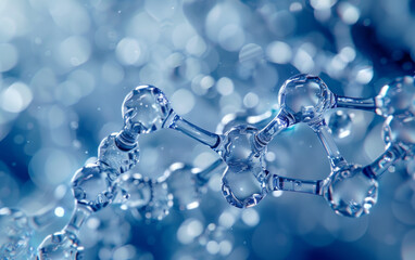 A demonstration of structural relationships and interactions between molecules in the microcosmic world