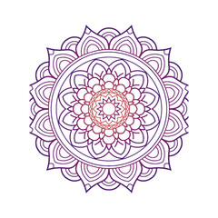 blue, red mandala vector design 