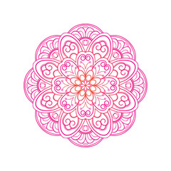 pink collar mandala vector design 