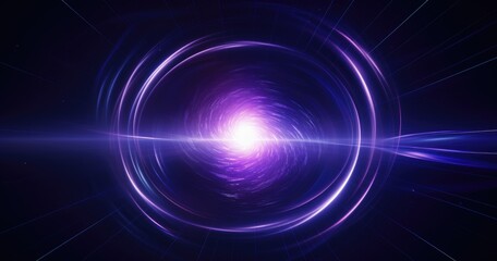 Obraz premium A black hole in space with beautiful rays, light streaks or lines of energy flying from the center to edges, speed effect background