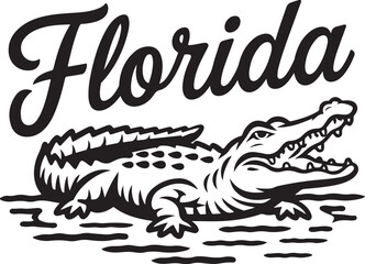 Florida Alligator Vector Graphic