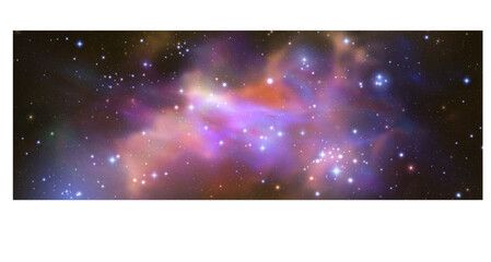 Obraz premium Space vector background with realistic nebula and shining stars. Magic colorful galaxy with stardust