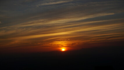 sunset in the clouds