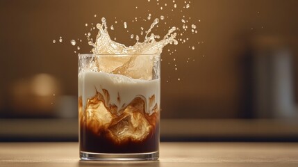 Refreshing Splash of Iced Coffee Delight